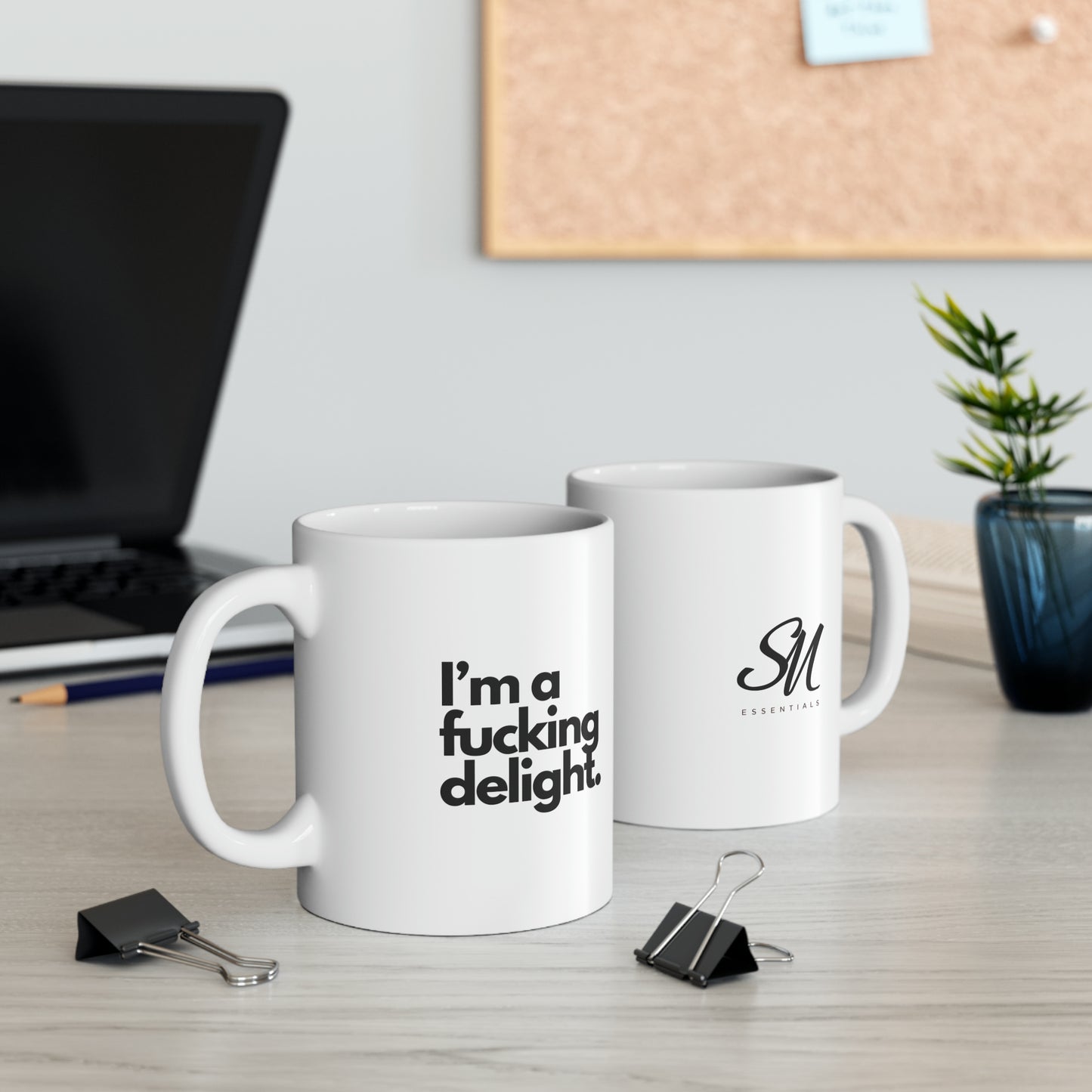 "I'm a fucking delight" Ceramic Novelty Mug, 11oz