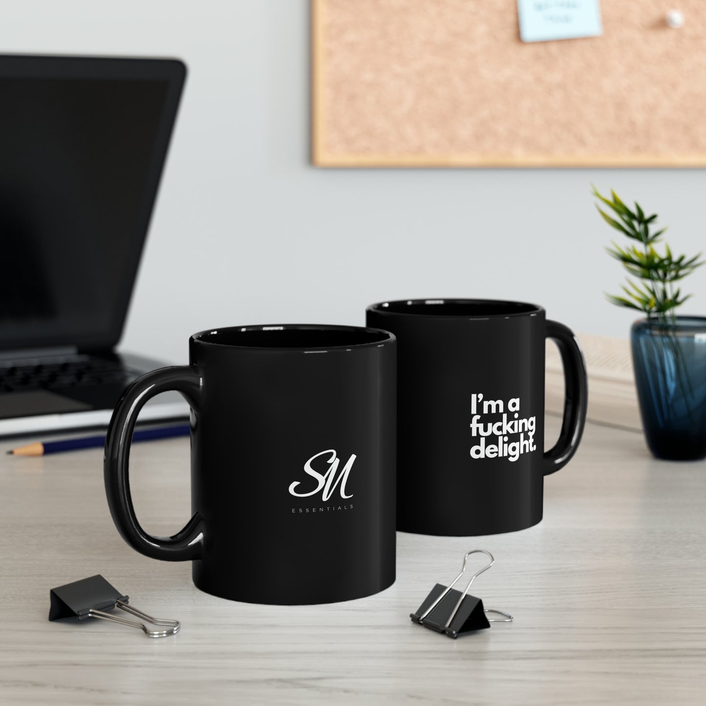 I'm a f**king delight Black Mug (11oz)