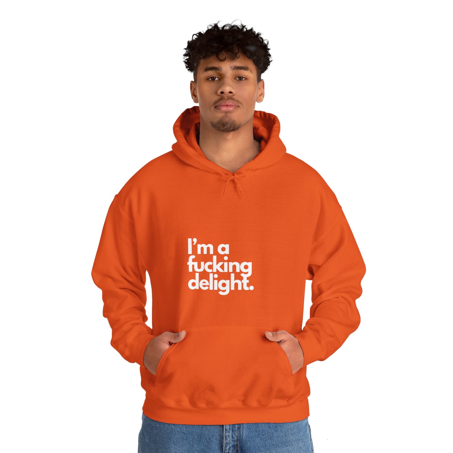 I'm a f**king delight Unisex Heavy Blend™ Hooded Sweatshirt